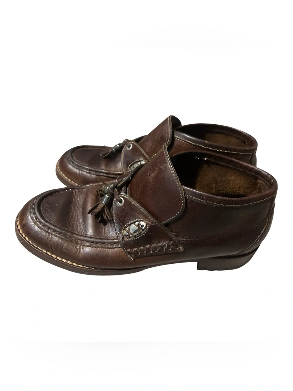 COLE HAAN COUNTRY ~ Vintage Brown Women’s Leather Ankle Round Toe Boot